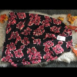 Floral knee length skirt